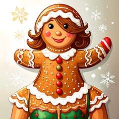 Festive gingerbread girl