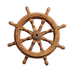 Antique wooden ship's steering wheel (1)