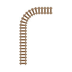 Train tracks vector icon design