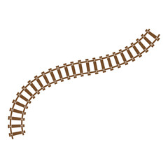 Train tracks vector icon design