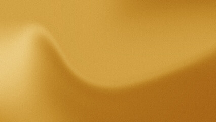 Luxurious and elegant abstract background with rich gold color gradations resembling gently wavy satin fabric or light reflections on a metallic surface with a fine grain texture.	