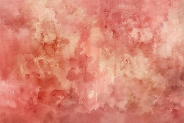 Fototapeta premium Terracotta to Dusty Rose Watercolor Wash – Soft Organic Paper Texture