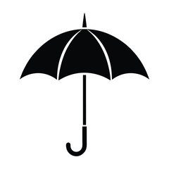 Black Silhouette Umbrella Icon