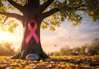 Breast Cancer Awareness: Hope and Support in Nature's Embrace