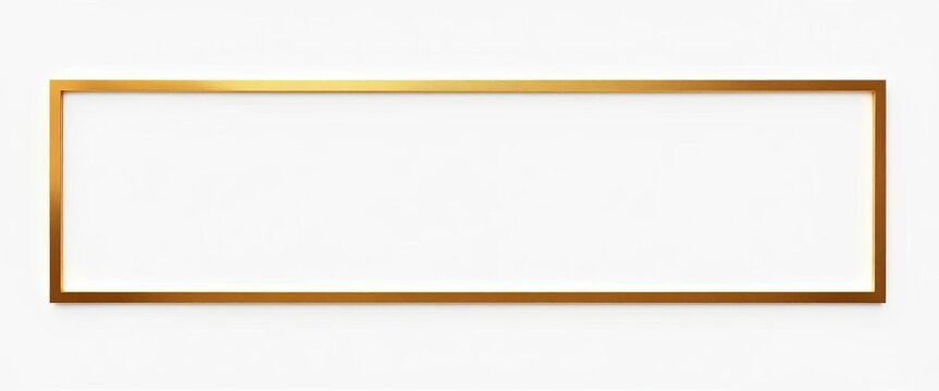 Elegant thin gold line border on white background,   gold border,  outline
