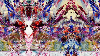 Abstract art background . Hand painting artwork on canvas .