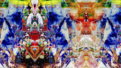 Abstract art background . Hand painting artwork on canvas .