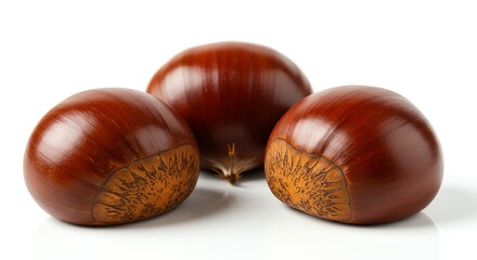 Obraz premium Chestnuts isolated on white background
