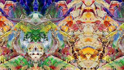 Fototapeta premium Abstract art background . Hand painting artwork on canvas .