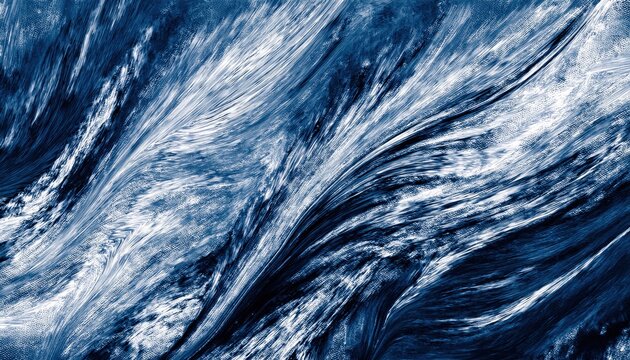 abstract indigo brushflow texture with dynamic swirling streaks and textured ink waves for digital wallpaper or commercial background highlighting fluid motion and rich monochrome depth