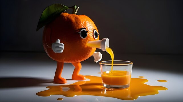 Anthro Orange Pouring Drink