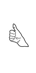 hand with thumb up