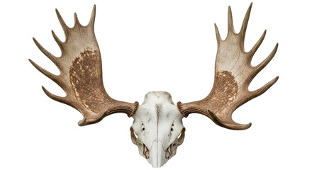 Isolated Elk Skull with Antlers Display Mounted Trophy for Decor Display Decoration