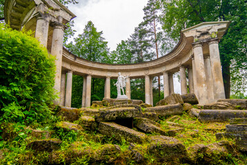 Colonnade of Apollo in Pavlovsky Park in summer, St. Petersburg, Russia