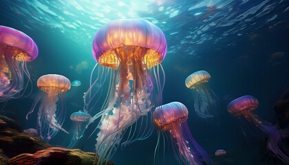 jelly fish in the sea