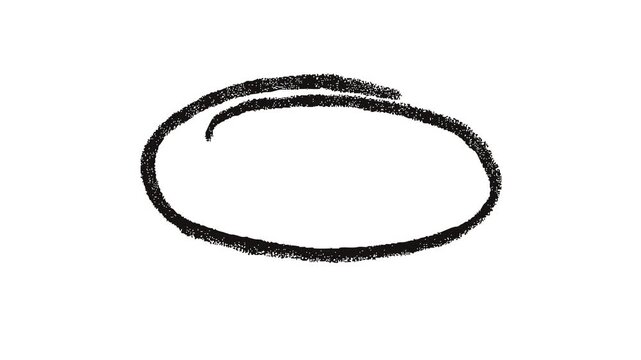 Set of animated hand-drawn black circles. Marker and highlighter style sketch elements for emphasizing content, titles, or logos in videos.
