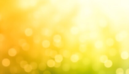 Obraz premium Soft focus bokeh lights in warm yellow and green tones, creating a gentle and inviting atmosphere.