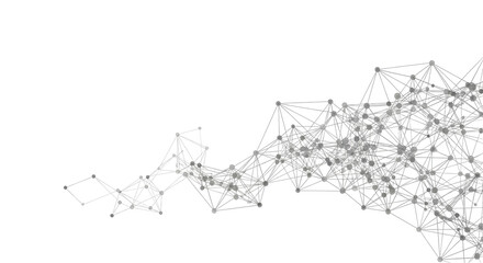 Isolated Network connection node graphic design for science and digital technology use