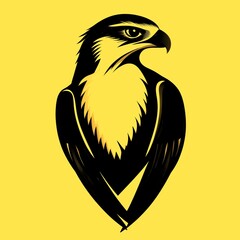 Hawk design showcasing intricate and details with bold lines and striking features