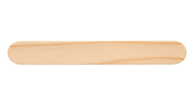 Isolated wooden stick for medicine, stirring, or a popsicle for crafts and arts projects