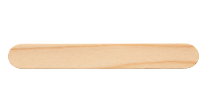 Isolated wooden stick for medicine, stirring, or a popsicle for crafts and arts projects