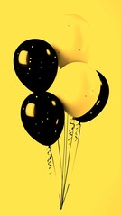 and balloons with confetti for celebration and decoration at event