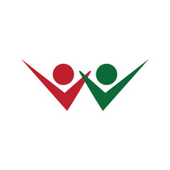 friendship   logo icon illustration flat