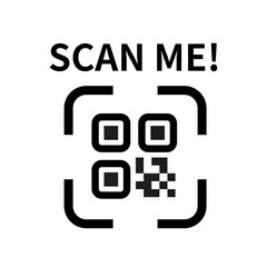 Icon to scan the QR code with your smartphone. "Scan me" icon