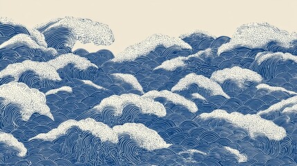 Japanese Seigaiha Wave Pattern