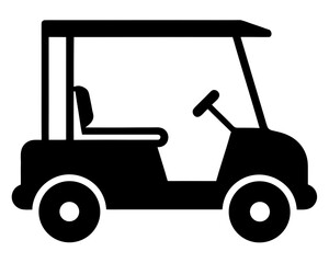 golf car simple black silhouette vector,golf car  icon