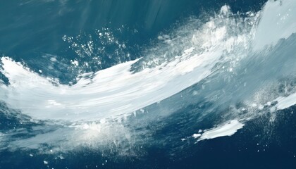 Fototapeta premium ocean wave splash abstract seascape with dynamic foam burst and deep teal water texture ideal for wallpaper or banner copy space in creative advertising and editorial design backgrounds