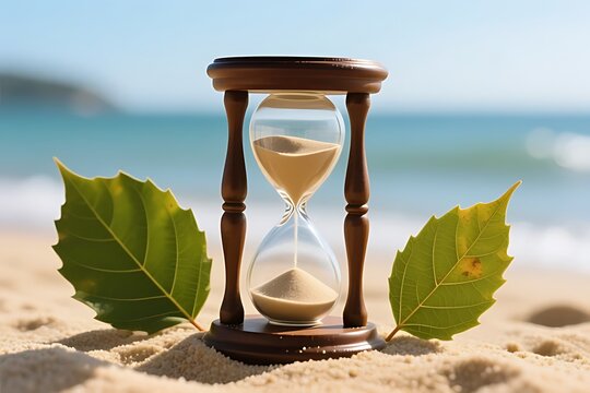 hourglass on sand
