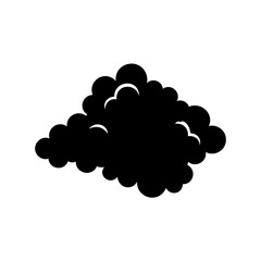 Isolated black cloud illustration on a clean white background image