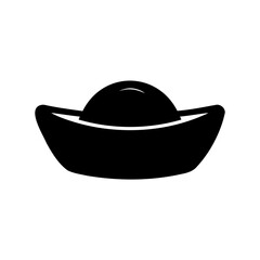 Stylized depiction of a Chinese gold ingot, a symbol of prosperity