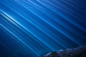 Sunlight Rays Through Deep Blue Ocean Water image photo
