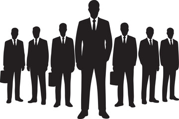 Businessman silhouette vector set design