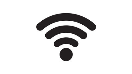 Wireless signal icon simple flat vector design isolated on white background for app and web design