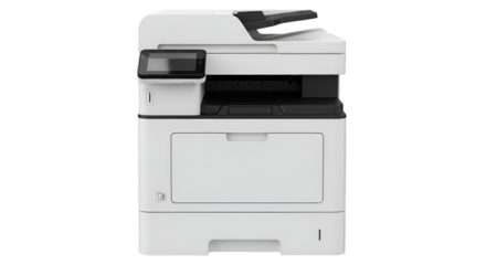 White All-in- One Printer with Touchscreen Display