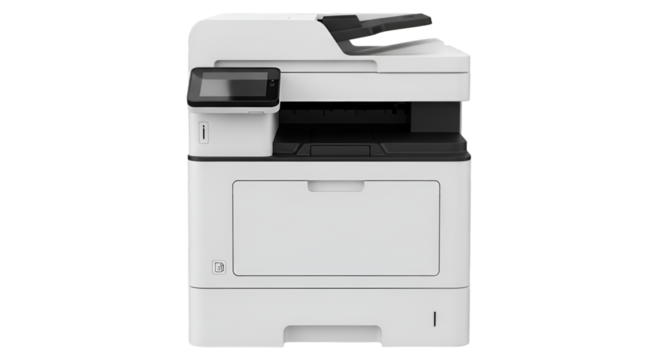 White All-in- One Printer with Touchscreen Display