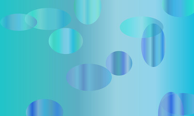 Abstract blue background with circles and bubbles