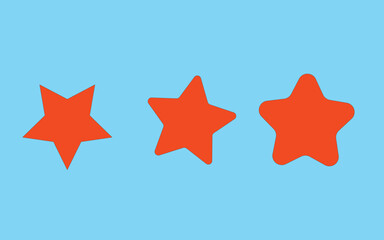 Simple red star graphic design element