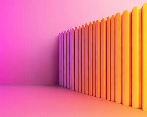 Thin glowing firewall barrier on soft gradient background, network protection