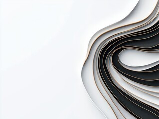 Thin lines forming abstract cybersecurity layers on white background