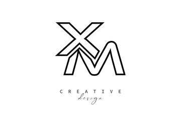 Fototapeta premium XM Creative Monogram Logo Design-Stock Creative Branding Design Concept