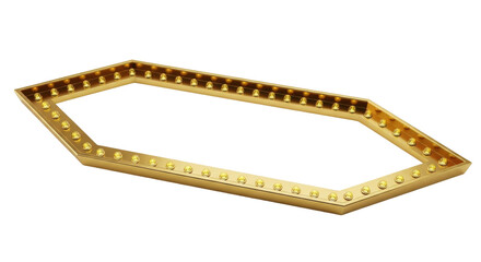 Isolated Retro light up sign border for advertising promotion, festive frame, show stage