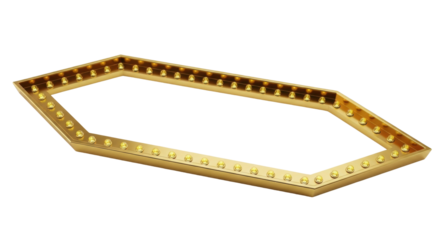 Isolated Retro light up sign border for advertising promotion, festive frame, show stage