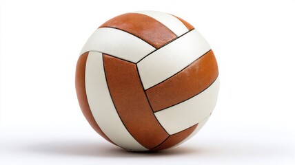 Dynamic white volleyball captured mid-air on a clean white background, illustrating motion, energy, and athletic action for sports design and creative projects
