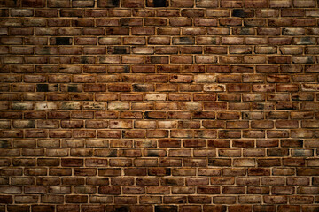 Brick wall texture background, brick wall texture for interior or exterior design backdrop. Blank brick wall background, outdoors design. Urban brick wall background. Rustic brickwall background.