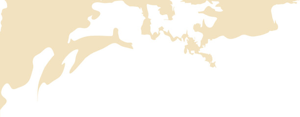 A minimalist abstract silhouette artwork depicting jagged, irregular black shapes forming a landscape against a beige background, resembling cliffs or rocky terrain.