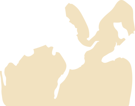 An abstract organic silhouette with fluid, irregular edges resembling natural rock formations, flowing landscapes, or imaginative shapes.